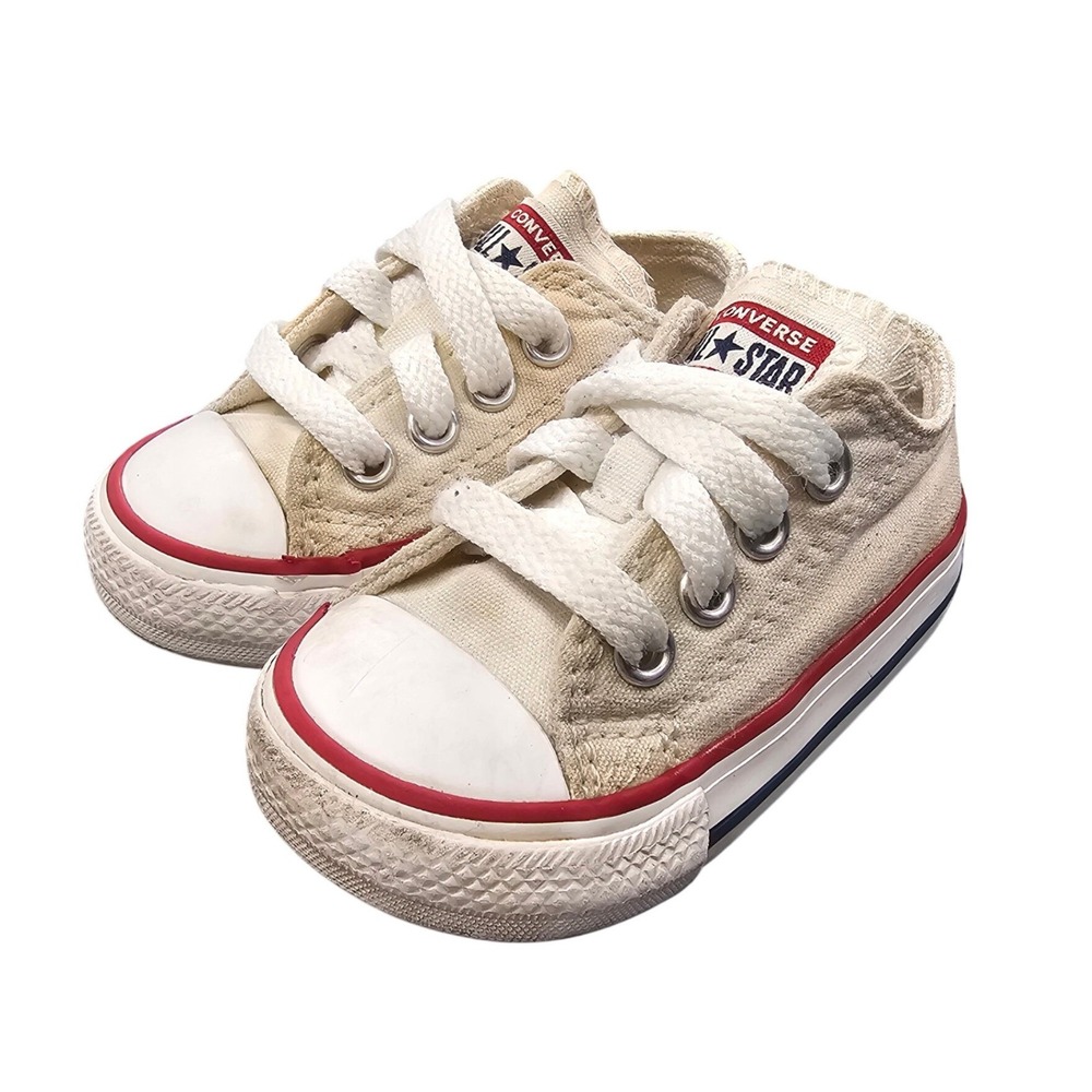 Converse Chuck Taylor All Star Infant Size 3 Natural Ivory Low Top 7J256